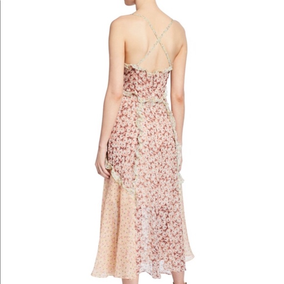Rebecca Taylor Floral Lucia Silk Midi Dress - Picture 4 of 6